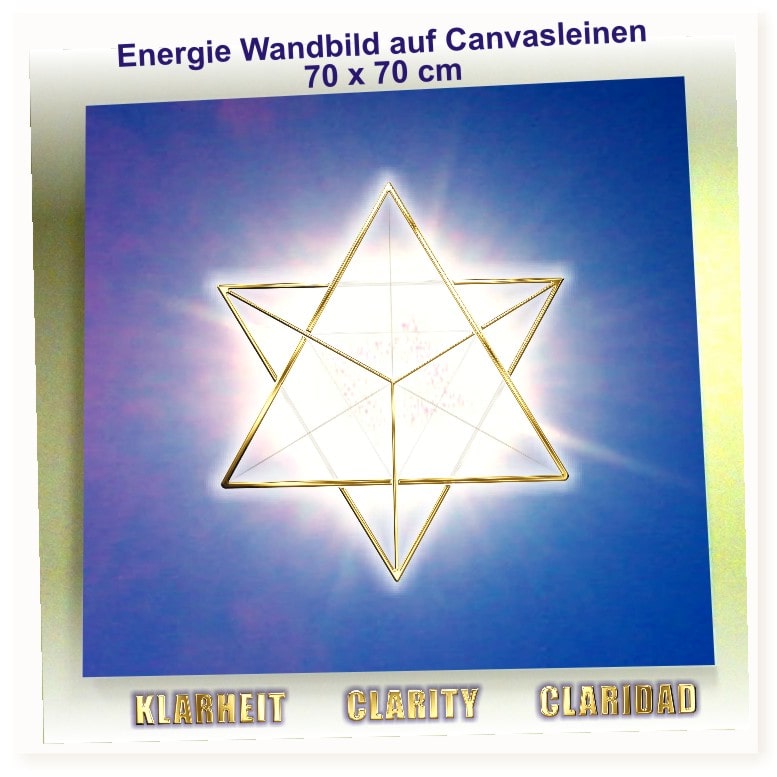 Spirit ART Wandbild :::: KLARHEIT 70 x 70cm, Canvas auf Keilrahmen